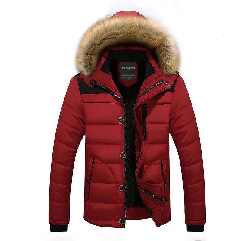 Men Winter Thick Warm Parka Fleece Fur Hooded Military Jacket Outdoor Sport Coat Hiking Camping Trekking Skiing Men 250703