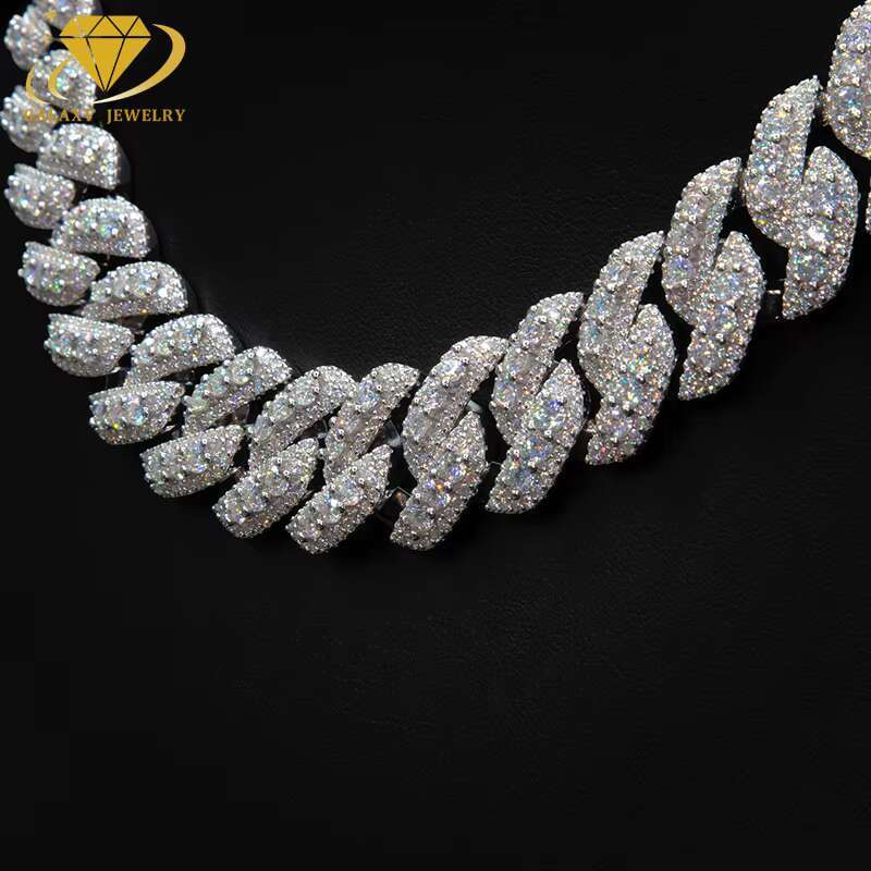16MM Custom 925 Sterling Silver Iced Out Moissanite Necklace Has GRA Certificate Diamond Cuban Link Chain Hip Hop Jewelry