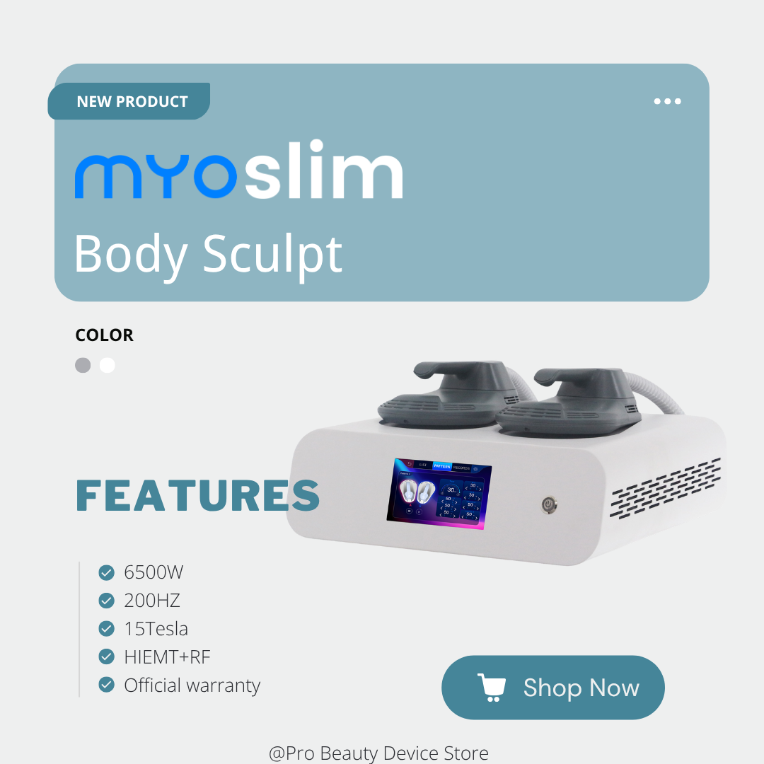 MYOSLIM Body Slimming EMS Machine 200HZ 6500W Increase Muscle Mass And Reduce Fat Machine RF Sculpting Body Salon