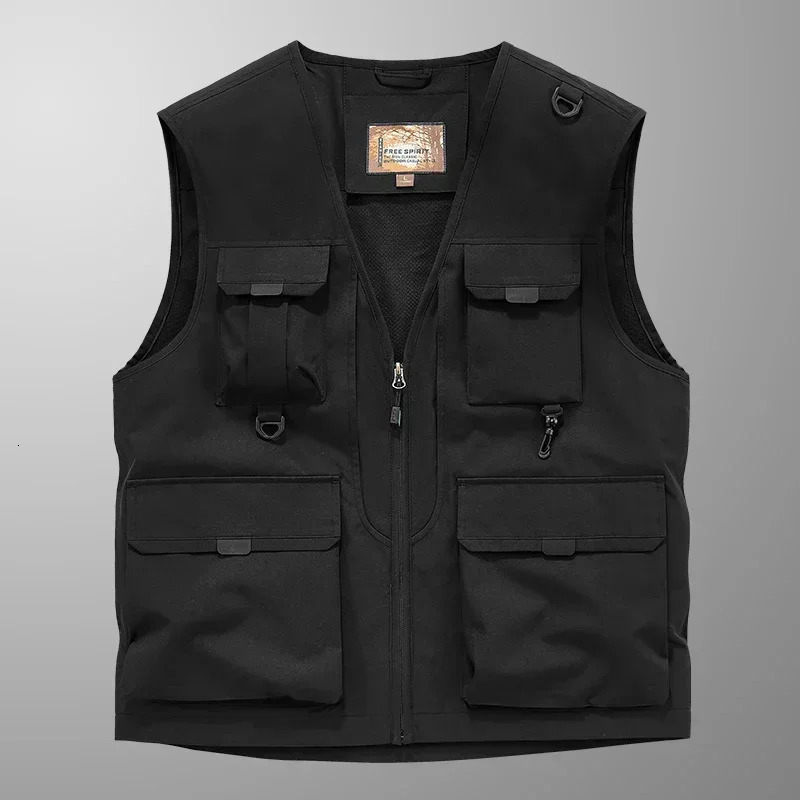 Outdoor Casual Vest Mens Autumn MultiPocket Breathable Sports Sleeveless Jacket Fashion Pographer n Fishing 250704
