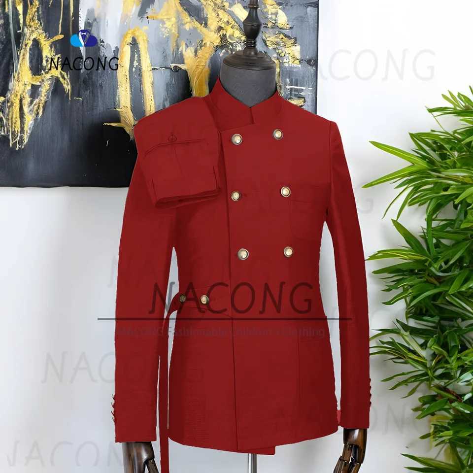 Mens Double Breasted Two Piece Suit Formal Jacket Pants Party Wedding Mens Suit Jacket X250704