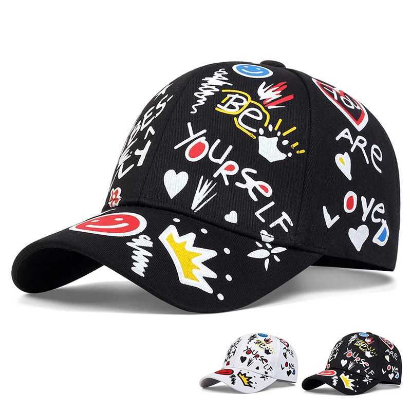 Letter printing graffiti hip hop baseball cap fashion outdoor couple universal wild sun hat sports casual caps dad hats X250704