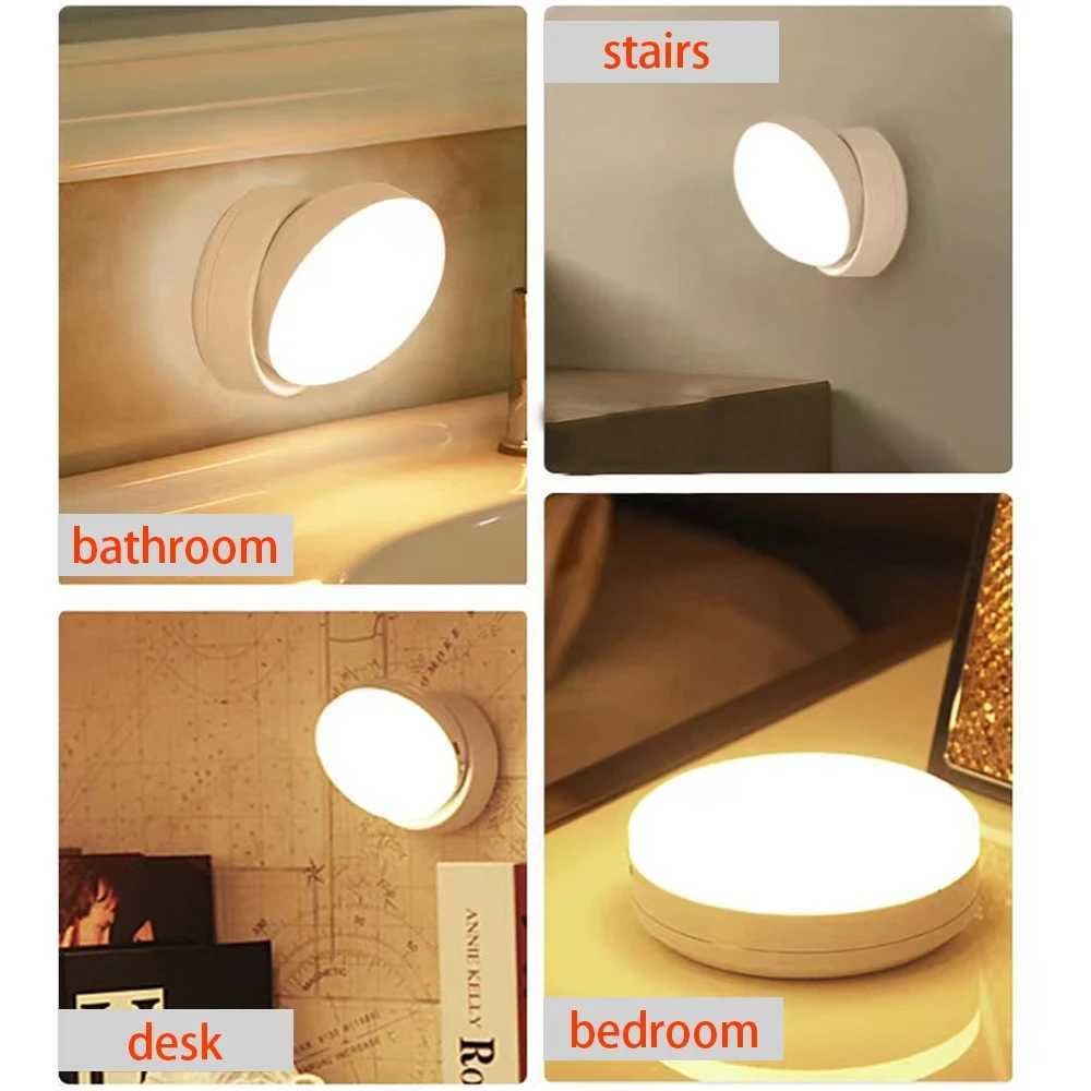 LED Night Light USB Charging Intelligent Human Induction For Bedside Cabinet Home Wardrobe Lighting Motion Sensor Light LED Lamp XJ250703
