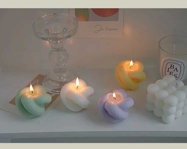 Three-Dimensional Knot Creative Scented Candle Geometric Ornament Souvenir Thick Wool Styling Twist Ball Home Decoration W250704