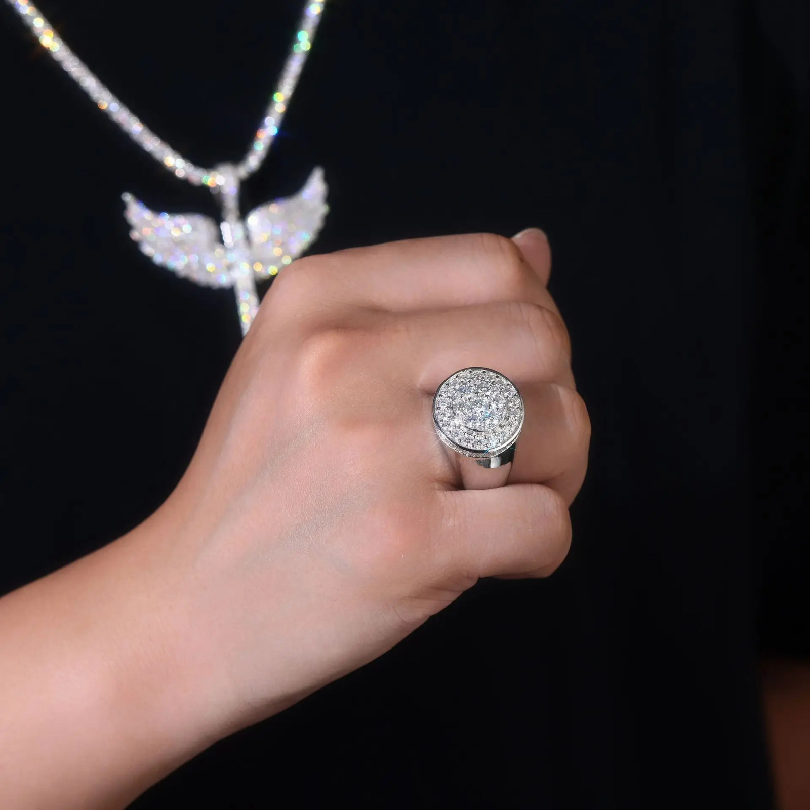 DJMAX Premium Ring for Women Hip Hop Personality Original 925 Sterling Silver Jewelry Men Diamond Ring 250716