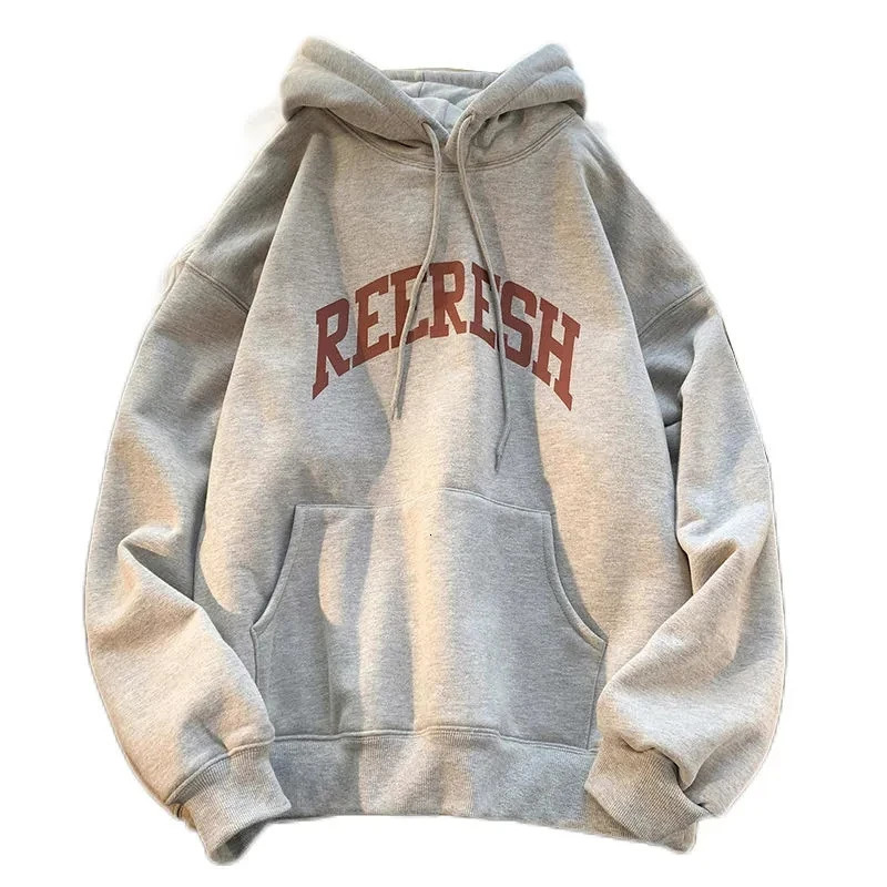 100% Cotton Mens Hoodies American Letter Hip Hop High Street In Sweatshirts Autumn Y2K Couple Vintage Oversize 250704