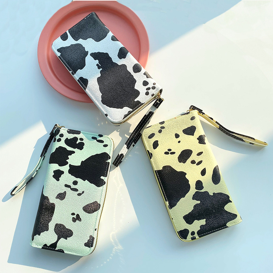 Free Shipping Designer Bag New Printed Women's Wallet High-end Cowhide Large Capacity Coin Purse Multifunctional Zipper Clutch