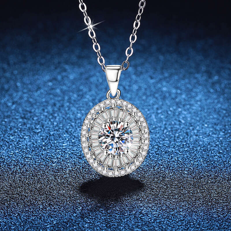 S925 Pure S925ier Brilliant Pigeon Egg Pendant 1 caratS925 D Color MoiS925S925anite Necklace for Women e47