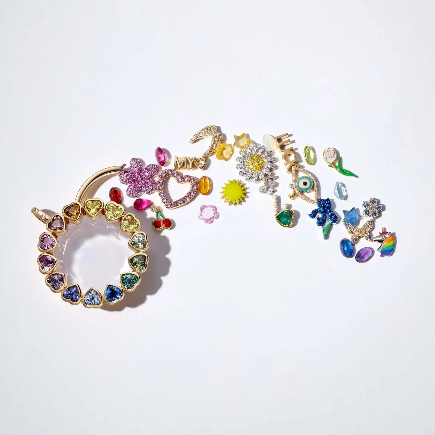 2025 Fashion ins style small pendant glass box female zircon full diamond clavicle chain gift 250701