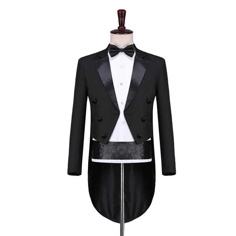 British Style Men Court Tuxedo 2 Piece Black / White Fashion Minimalist Mens Business Wedding Party Suit Jacket and Pants X250704