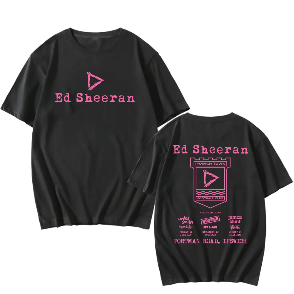 Ed Sheeran Play Tour 2025 Tshirt Cotton Men Women Summer Tshirts Fashion Loose Unisex Streetwear Hip Hop Graphic Clothing 250625