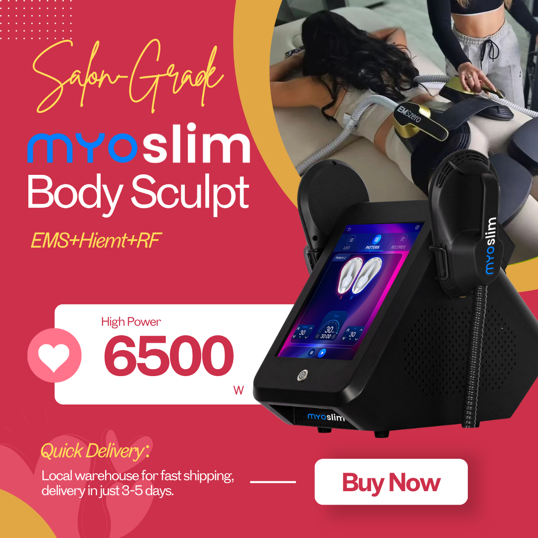 MYOSLIM 6500W Neo Rf Professional Ems Body Sculpting Machine Muscles Sculpt Fat Burning Slimming Build Muscles Beauty Equipment