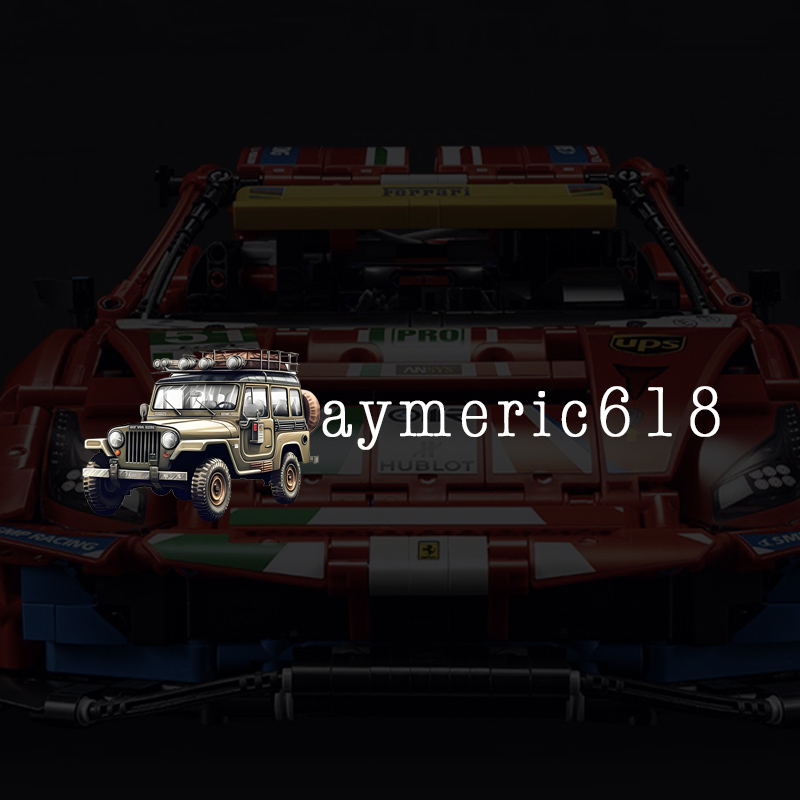 Building block hand-painted toy car model - Suitable for both children and adults to play 488
