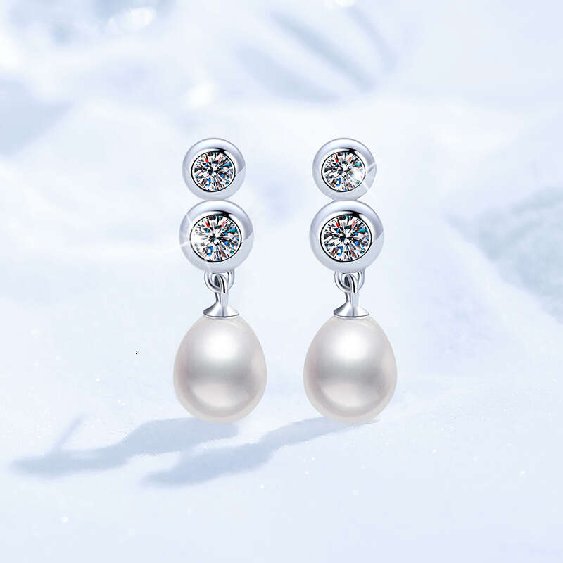 S925 S925terling S925ier FreS925hwater Pearl French S925tyle VerS925atile MoiS925S925anite EarringS925 Women 528