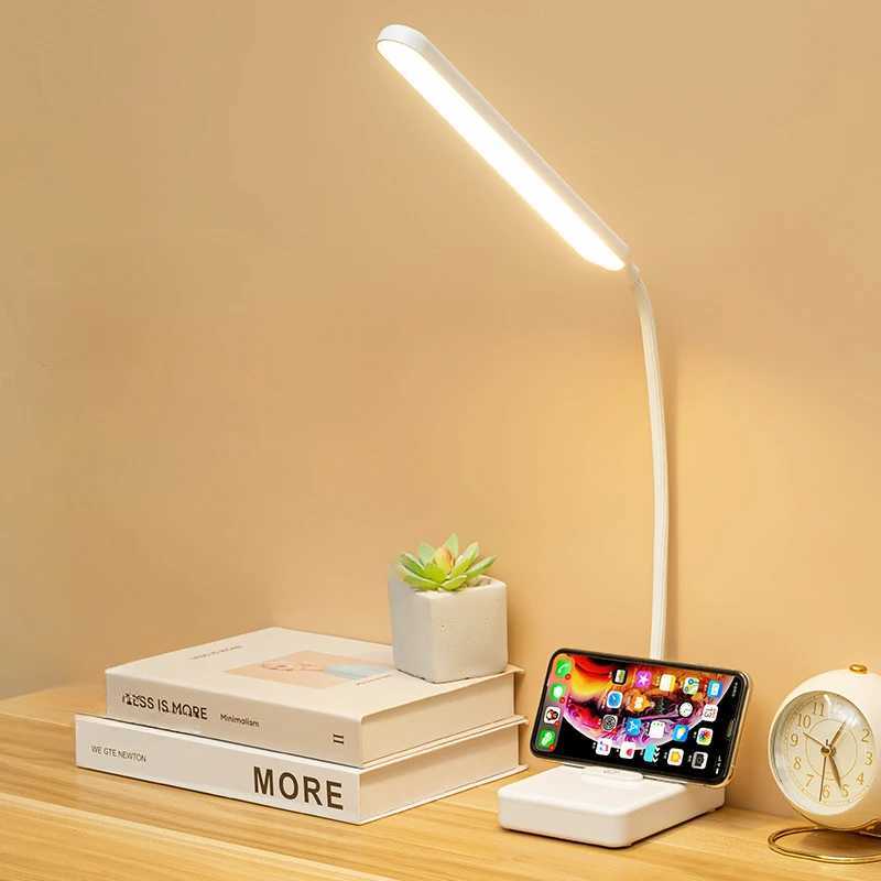 LED Reading Light Foldable Desk Lamp USB Rechargeable Touch Control Dimmable Light Eye Protection Study Book Learning Desk LampXJ250703