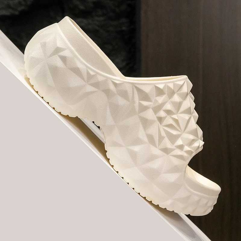 Womens Chunky Platform Slippers Summer Comfort Soft Thick Bottom Slides Woman for Sandals New Open Toe Non-slip Beach Shoes W250704