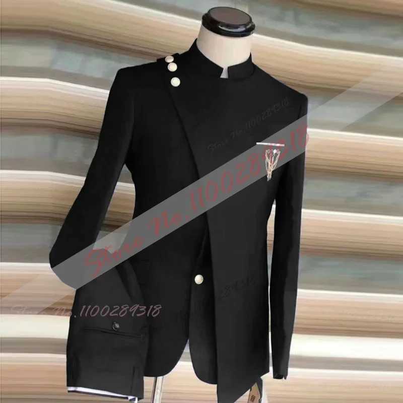 2024 Latest Coat Pant Design Navy Costume Homme Mariage Formal Fashion Slim Fit Suits For Men Groom Wedding Suit Tuxedo 2PCS X250704