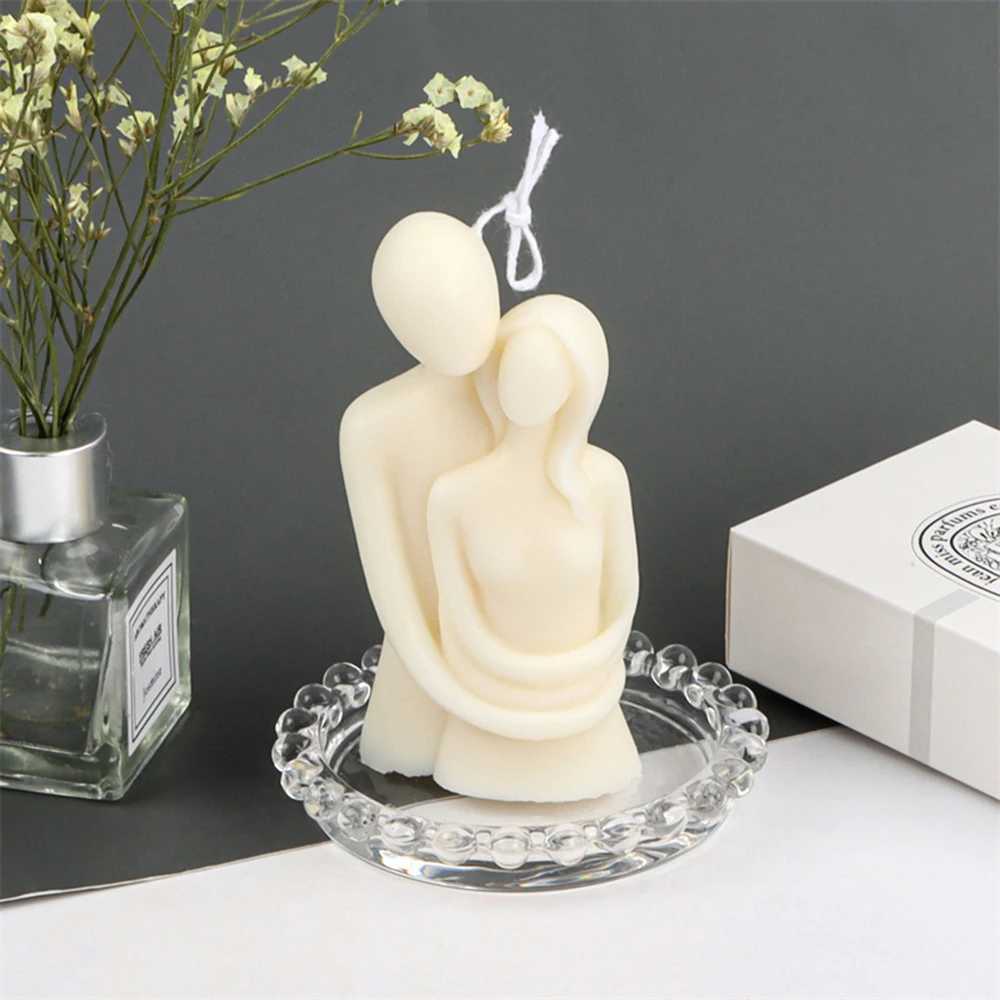 Abstract Couple Hugging Soy Wax Candles Aromatherapy Scented Candles Cube Candles Home Decor Wedding Party Guest Gift Souvenirs W250704