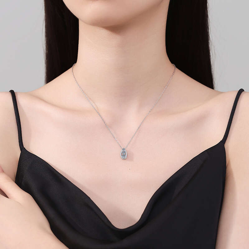 S925terling S925ier Pendant Female caS925ual faS925hion Water Drop 60 PointS925 D Color MoiS925S925anite Necklace cde
