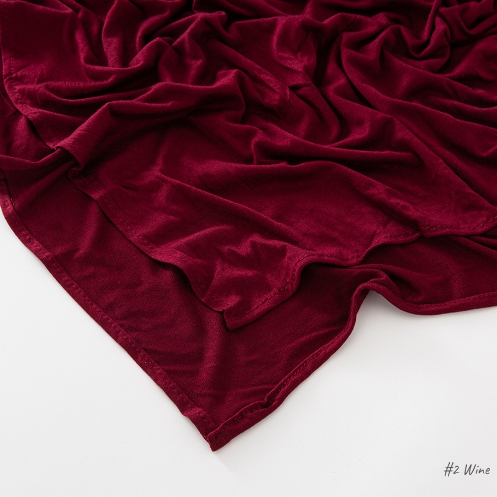 Premium Jersey Hijab Scarf Solid Muslim Long Scarves Turban Shawl Elastic Cotton Arab Headscarf Head Wraps Saudi Hijabs 250328