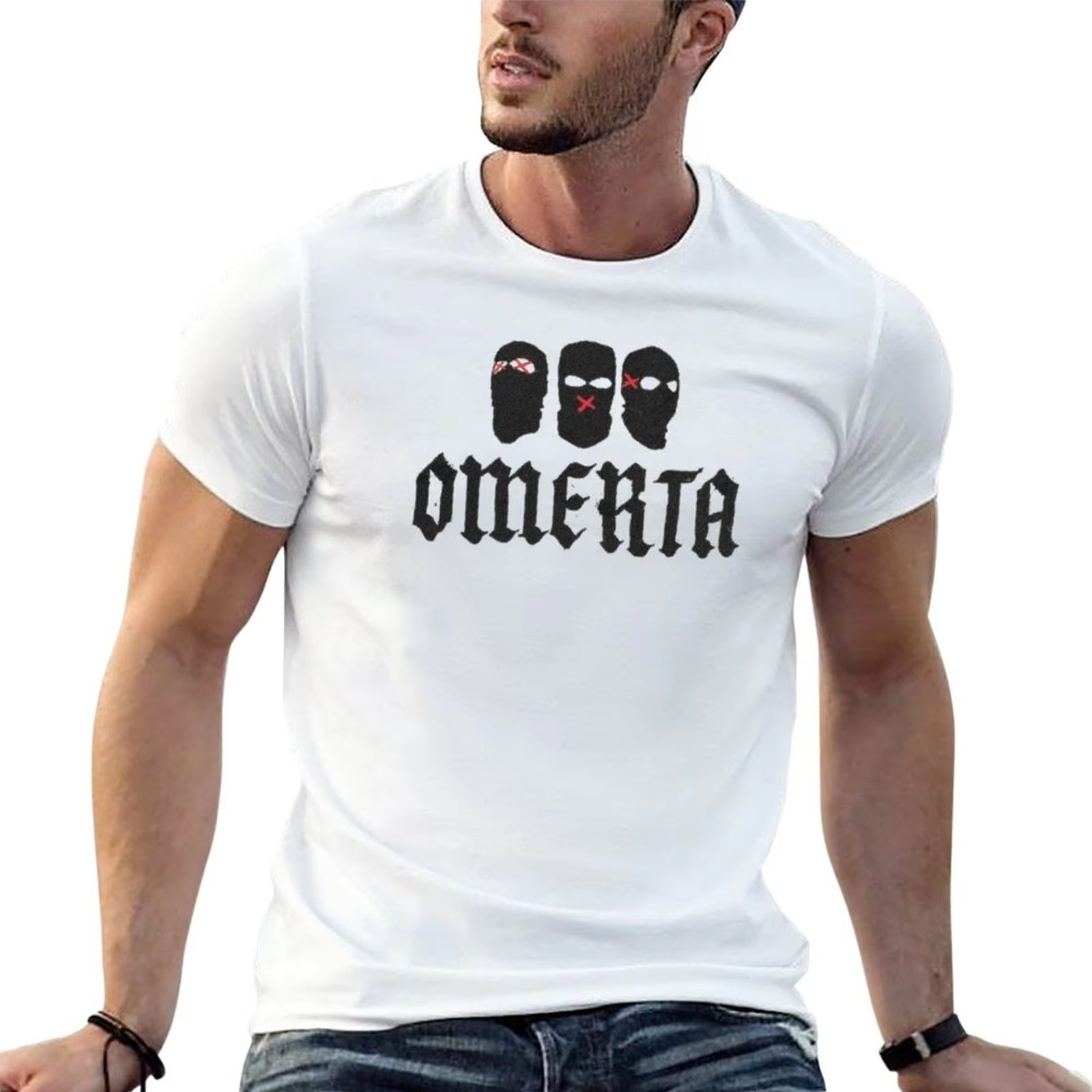 Men's T Shirts Summer Omerta Short Sleeved Printing Round Neck T-shirt