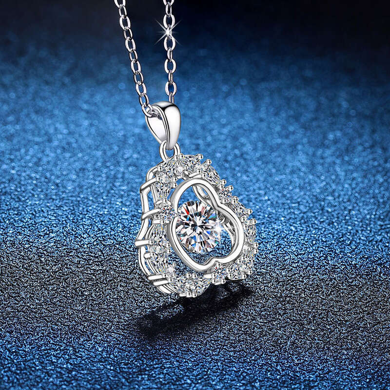 S925 Pure S925ier with Pendant, Gourd Dynamic Pendant Women, 1 caratS925 MoiS925S925anite Necklace for Women 62f
