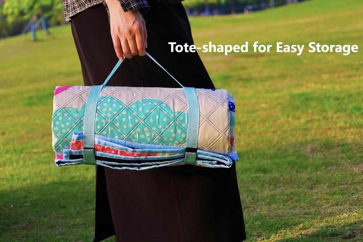 Camping picnic mat outdoor supplies portable thick more durable waterproof oxford cloth fun ground mat Rainbow Clouds