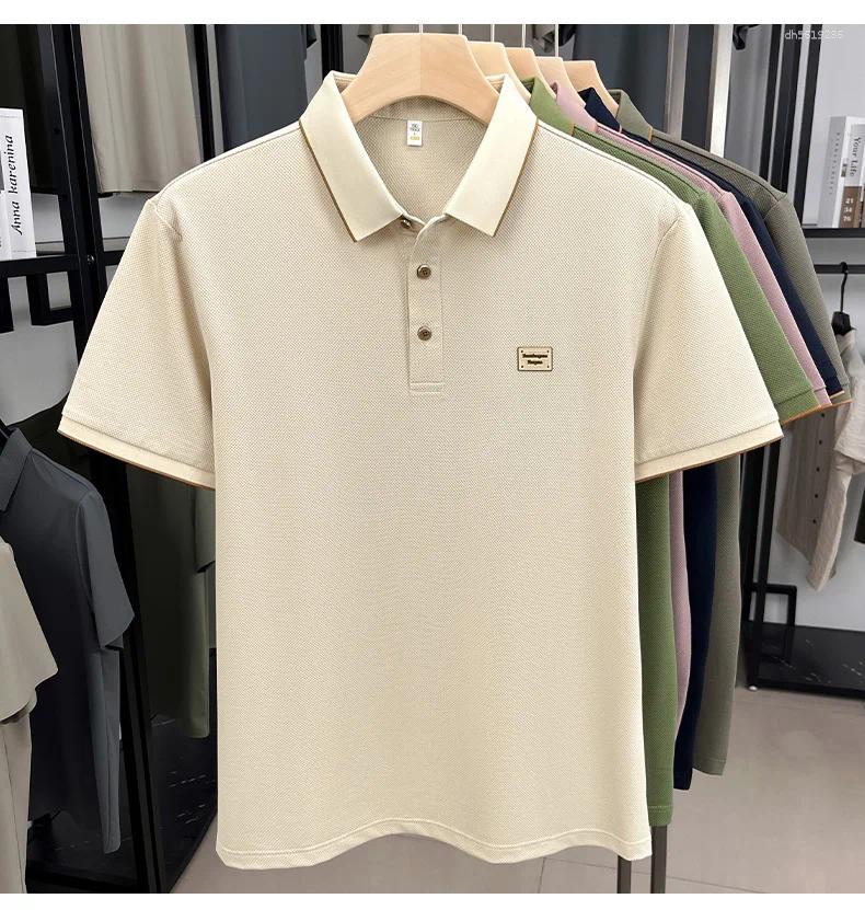 Designer Men's Polos High-end Quality Polo Shirt Lapel Letter Print T-shirt Breathable Short Sleeve Summer Korean Business Fashion Trend M-3XL