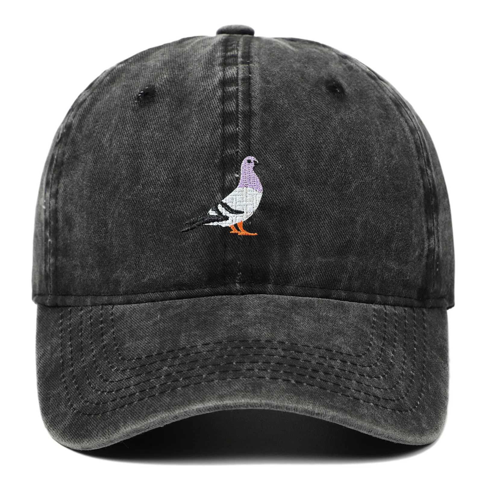 Men and wen summer sun hat outdoor sun protection pigeon embroidered baseball hat ins versatile casual baseball cap X250704