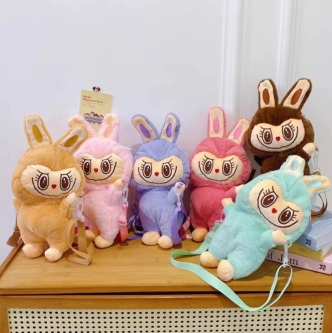 Bubble bag luxury bag bags designer bag labubu cartoon doll bag soft girl daily versatile cross-body storage bag plush rabbit doll bag catch machine bag