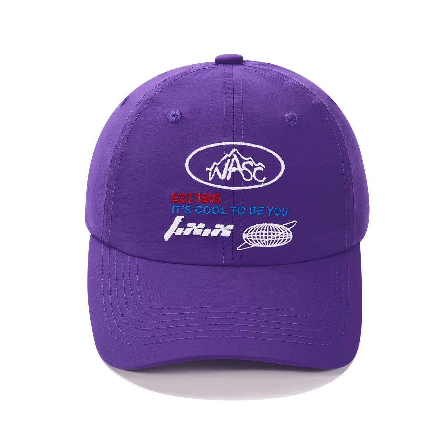 New Unisex Quick Drying Letter Embroidery Baseball Hats Sunshade Color Block Breathable Outdoor Peaked Caps X250704