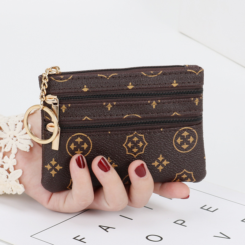 wallet designer woman high quality Women's Mini Zipper Coin Purse Key Holder Compact Wallet Small Change Pouch Fashion Simple Design Free Shippin