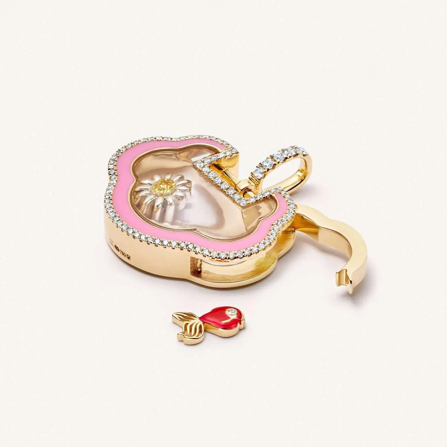 2025 Fashion ins style small pendant glass box female zircon full diamond clavicle chain gift 250701
