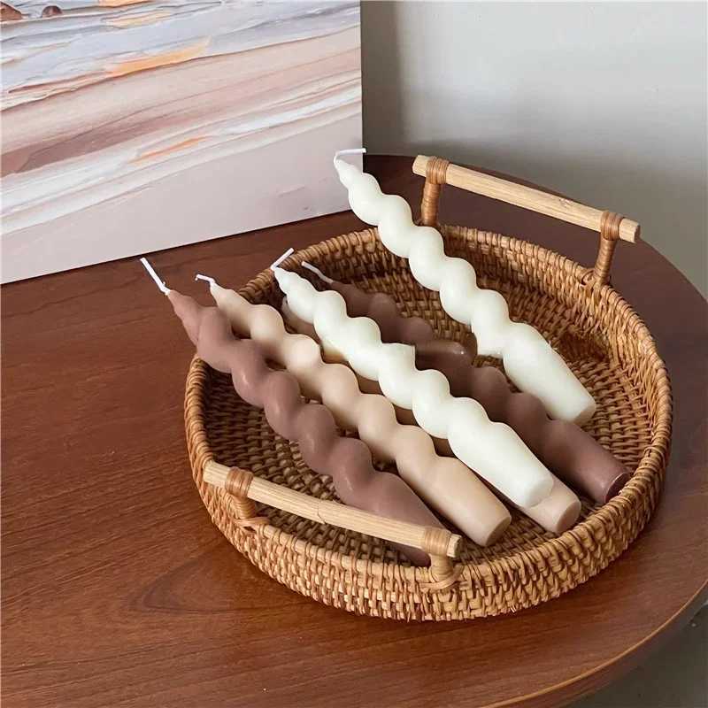 Twist Candles Sented Stick Candle and Candle Holders Ceramic Candle Stand Glass Tealight Candlestick Wholesale Candles W250704
