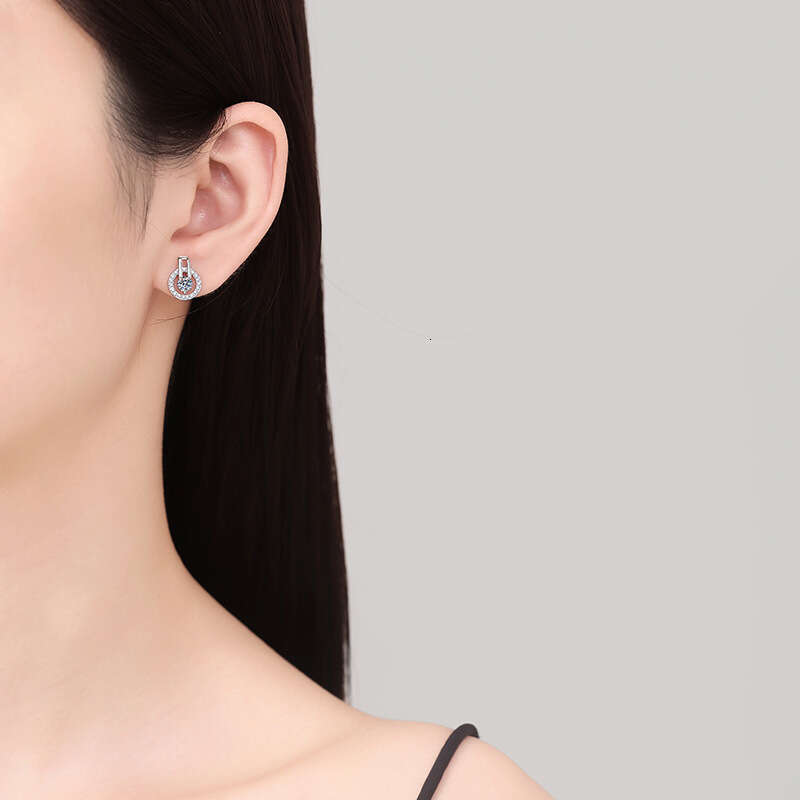 S925 Pure S925ier for Women, Unique S925tarry S925ky EarringS925, D Color MoiS925S925anite EarringS925 38b