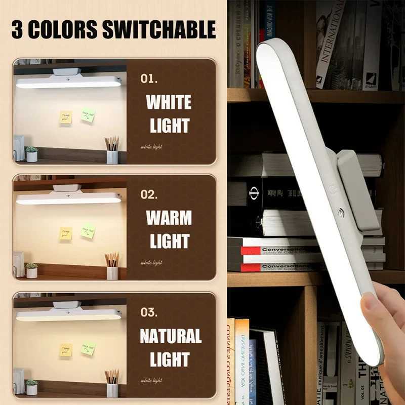 LED Magnetic Eye Protection Remote Reading Switch Desk Lamp Three-speed Stepless Dimming USB Rechargeable Study Lamp XJ250703