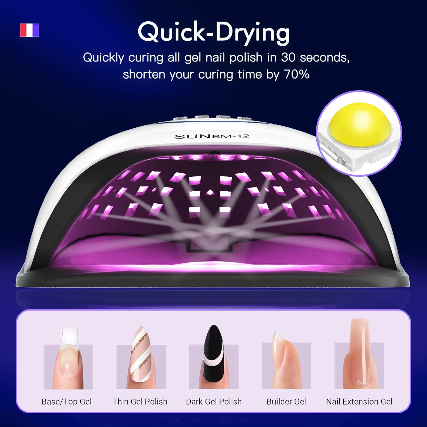 72LEDS Manicure Drying Lamp 300W UV LED Nail Dryer Curing Gel Nail Polish With Smart Timer Professional Nail Salon Tools 250627