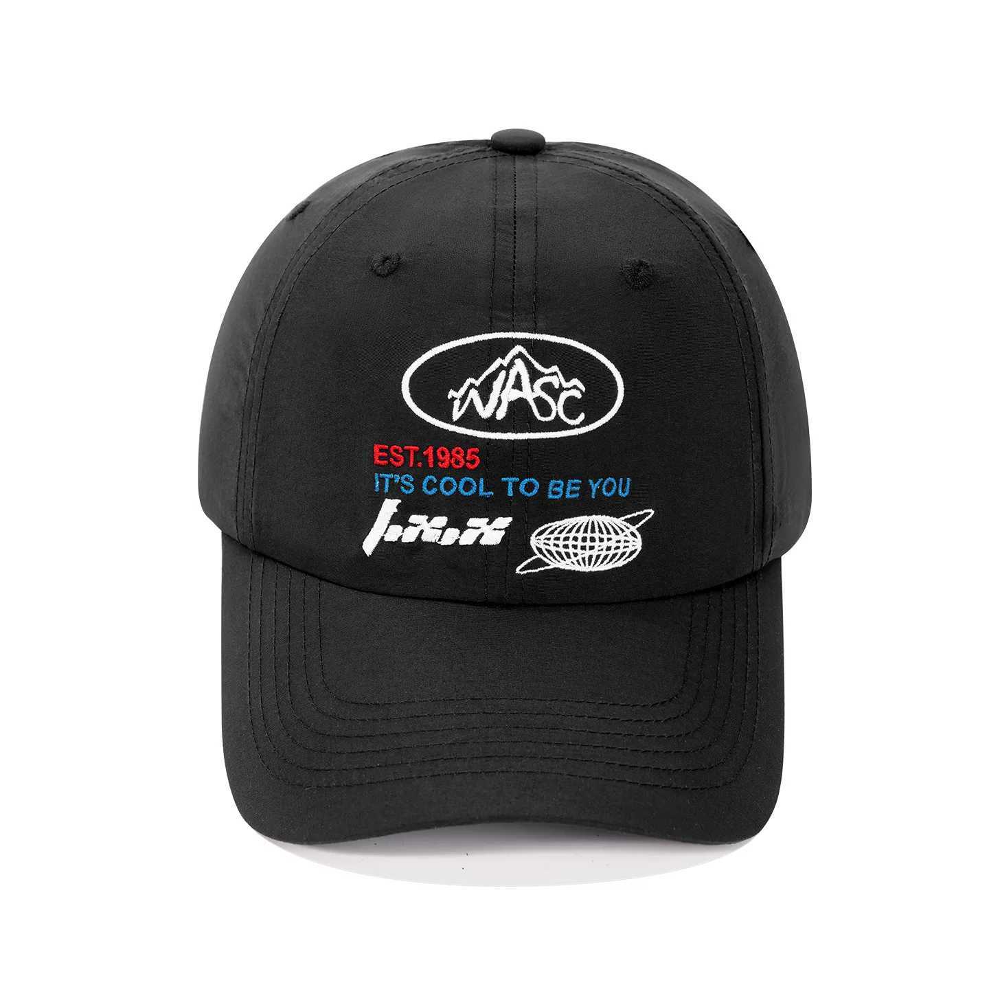 New Unisex Quick Drying Letter Embroidery Baseball Hats Sunshade Color Block Breathable Outdoor Peaked Caps X250704