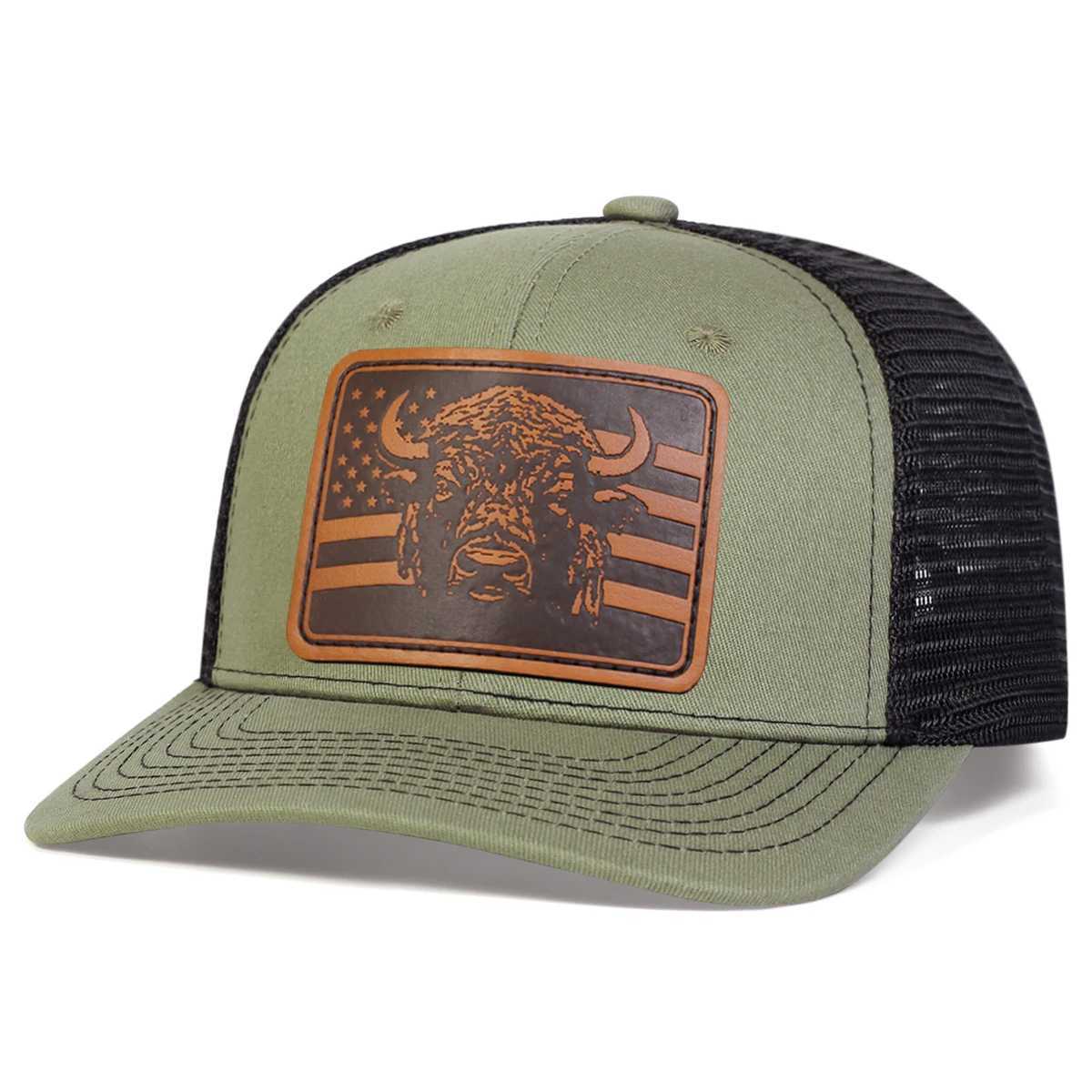 Unisex Brown Flag Bl Leather Label Baseball Net Caps Spring and Summer Outdoor Adjustable Casual Hats Sunscreen Hat X250704