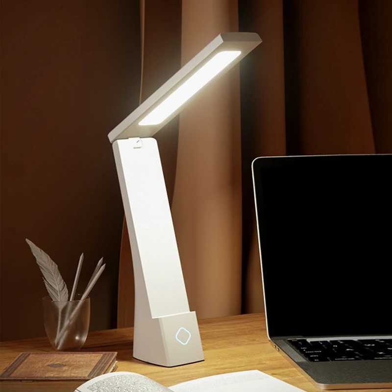 Led Desk Lamp Charging And Plugging Foldable Table Lights Eye Protection Study Desk Lamp Bedroom Bedside Desk Lighting Fixture XJ250703