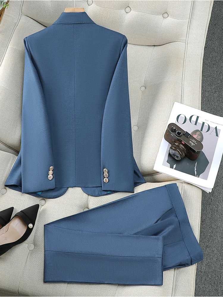 ZJYT One Button Blazer Pants Sets 2 Piece Outfit Womens Suit Conjuntos Femininos Elegantes New In Matching Sets Trousers Autumn X250704