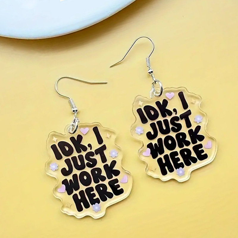 Cute Book Funny English Sign Earrings Graffiti Stickers TEMU Xiyin