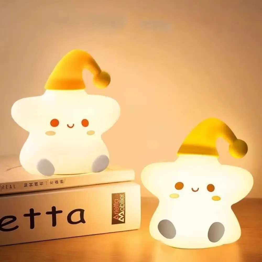 LED Silicone Night Light Little Star Creative Bedside Touch Table Lamp Bedroom Decoration Kawaii Gift for Kids XJ250703