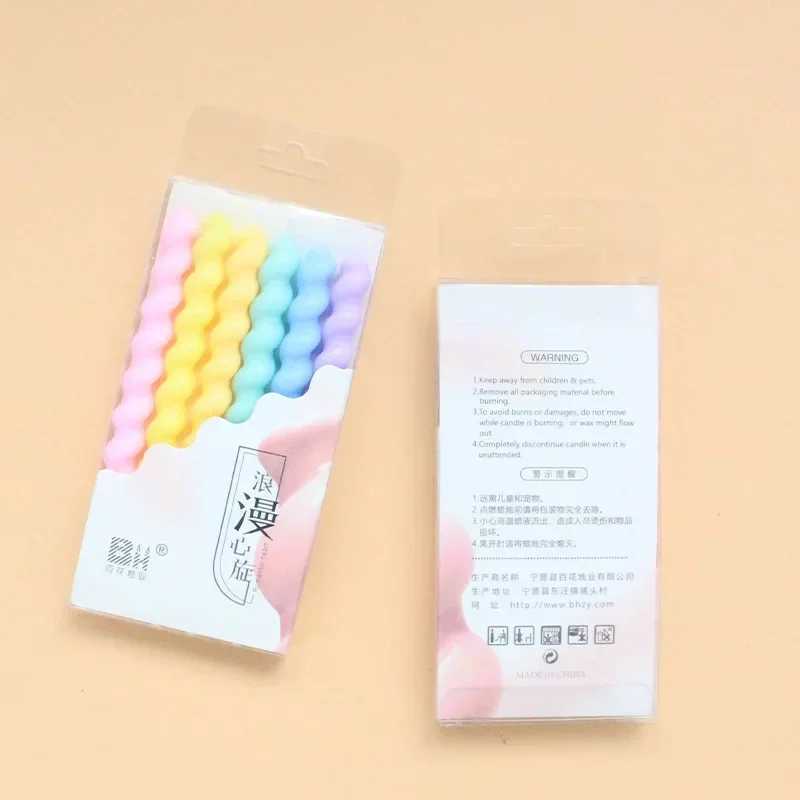 6Pcs Colorful Birthday Candles With Stand Star Heart Cake Candle for Baby Children Birthday Party Supplies Wedding Decor W250704