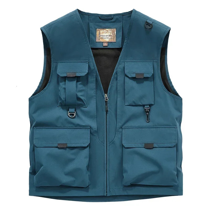 Outdoor Casual Vest Mens Autumn MultiPocket Breathable Sports Sleeveless Jacket Fashion Pographer n Fishing 250704