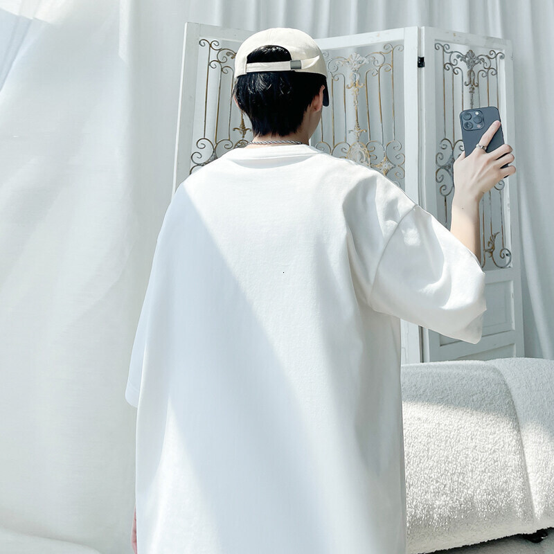 Textured Print Short Sleeve T-shirt For Men, Summer Thin Anti-wrinkle Shaped Cotton Half Designer Short Sleeves Sleeve Oversize Loose Top