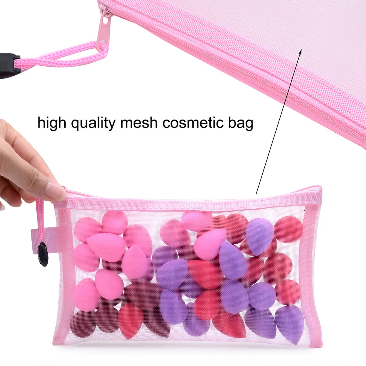 40Pcs/bag Mini Makeup Sponge Beauty Eggs With Cosmetic Bag Face Make up Tools Set In Organizer Bulk Wholesale Beauty Tools 250625