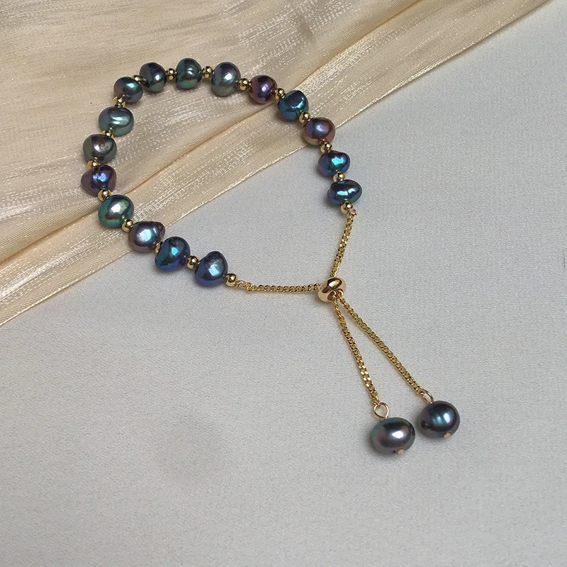 Sell Fashion Natural Baroque Freshwater Pearl 14K Gold Filled Ladies Bracelet Jewelry For Women Birthday Gifts No Fade 250628