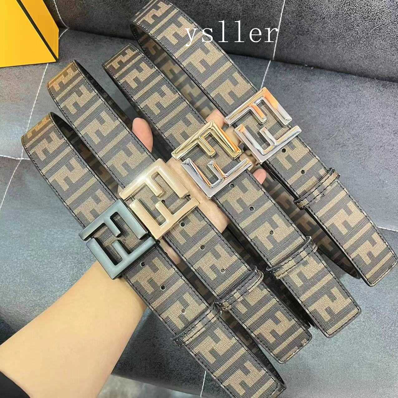 Casual mens belt Fashion Mens belt womens designer belt Daily business leather belts Metal smooth buckle ceinture Size 100cm-125cm optional Box With Box