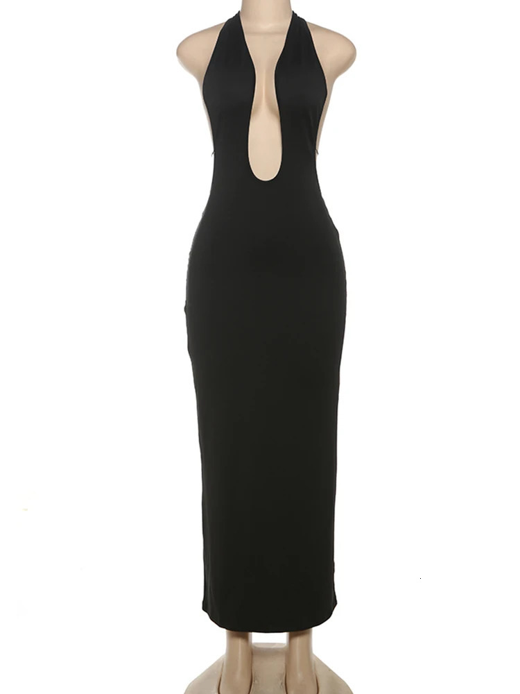 100% Cotton Linen Women Deep Neck Backless Sleeveless LaceUp High Stretch Sexy Skinny Midnight Summer Trend Club Dresses 250704